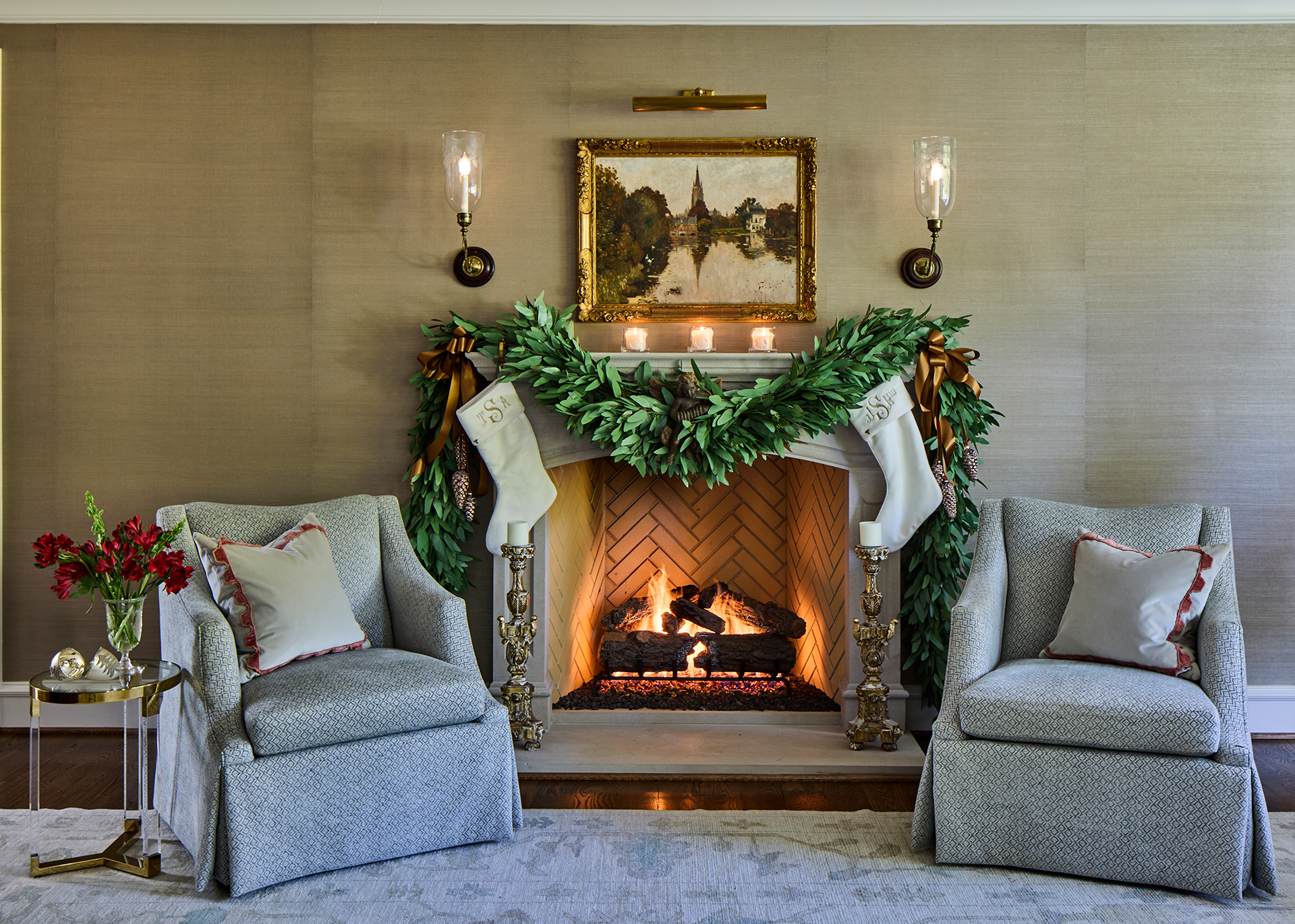 Greystone home renovation living room