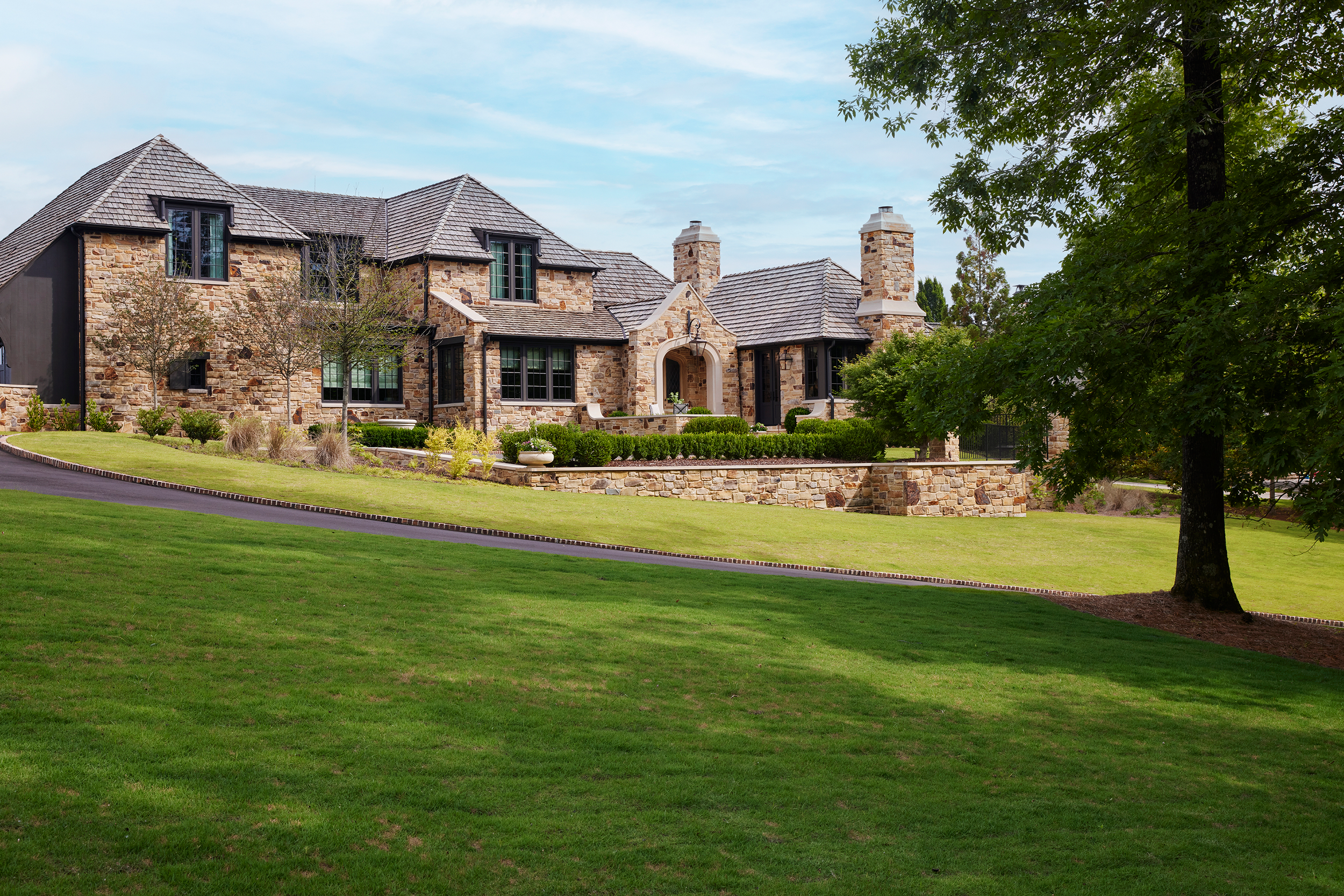 Stately Hilltop Estate Exterior in Vestavia Hills