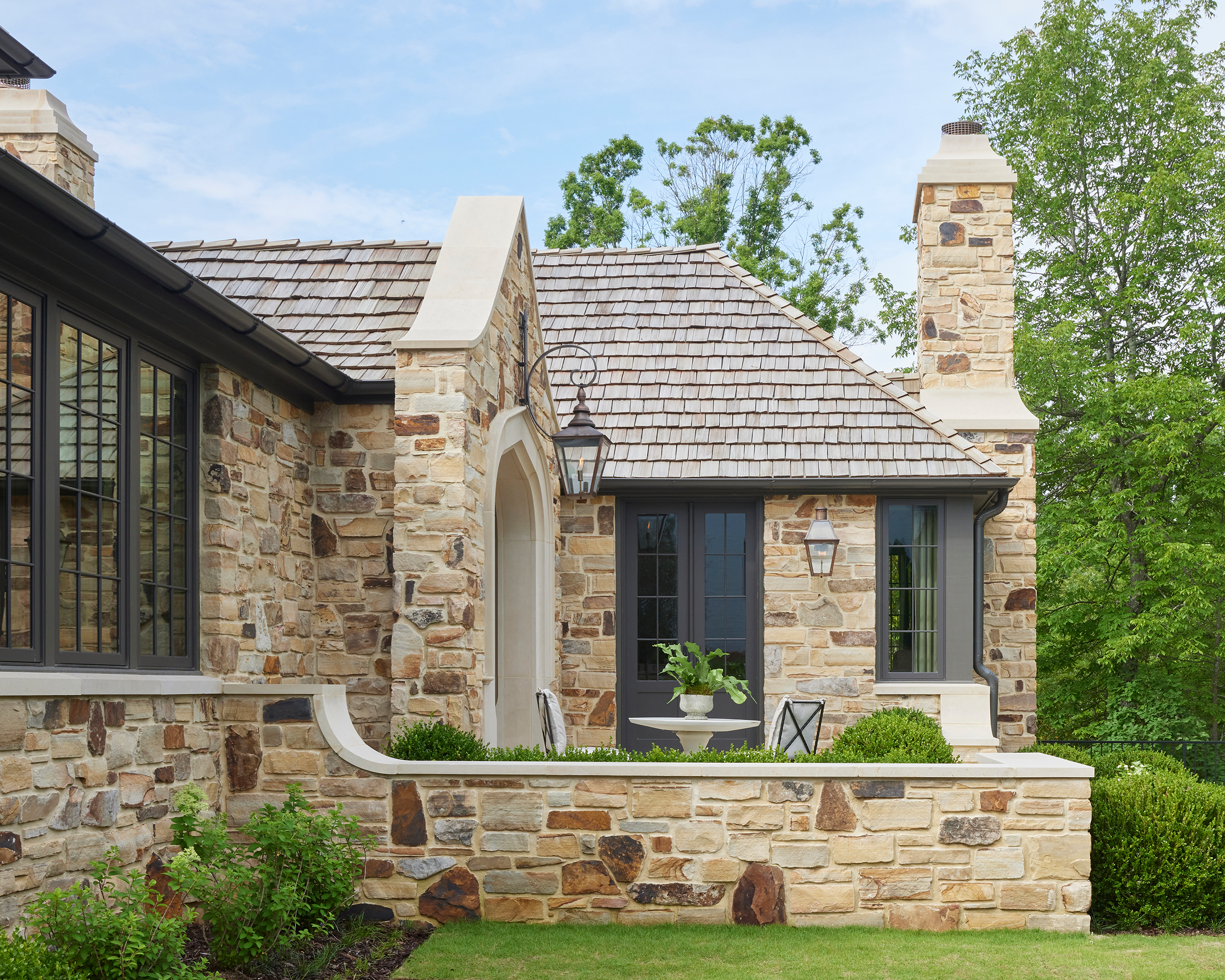 Private Stone Courtyard Terrace Vestavia Hills
