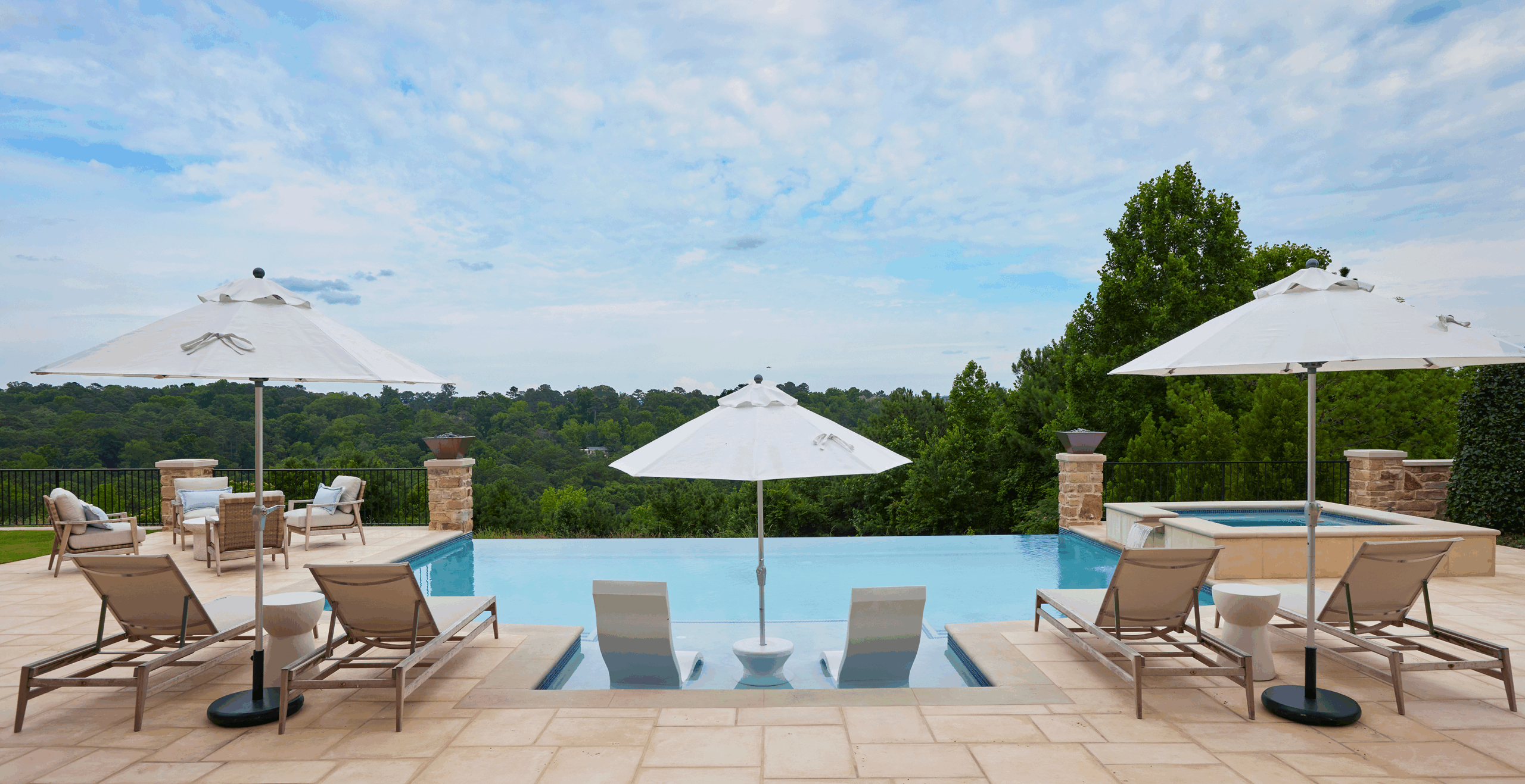 Luxury Infinity Pool and Terrace in Vestavia Hills